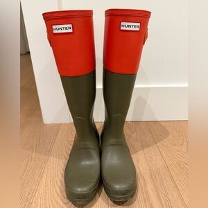 Hunter Women’s Original Tall Colour Block Rain Boots • Size EU39 / Size 8
